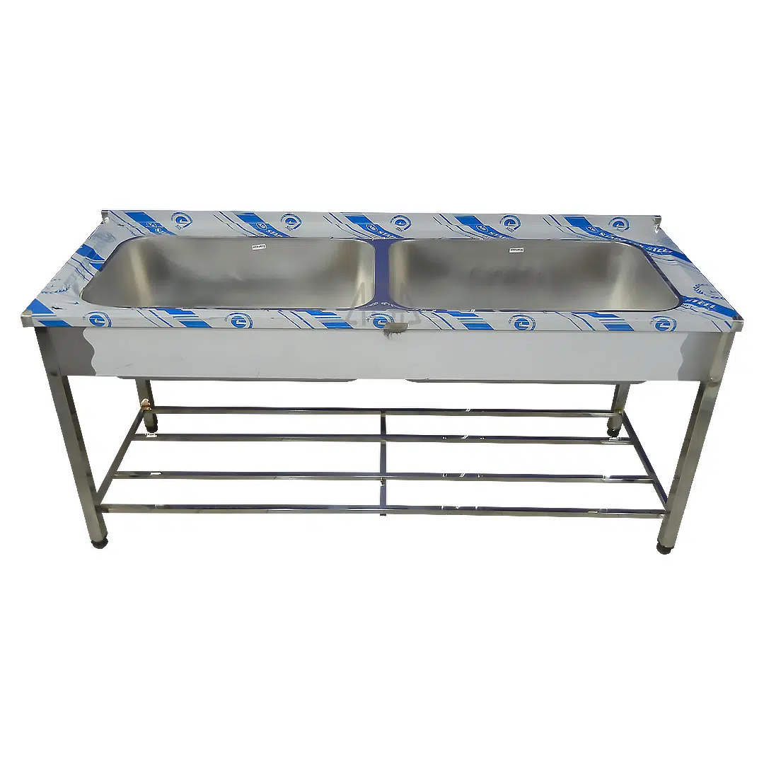 سینک ظرفشویی دو تایی 190 سانت صنعتی