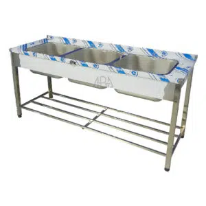 سینک ظرفشویی سه لگن پرسی 190 سانت