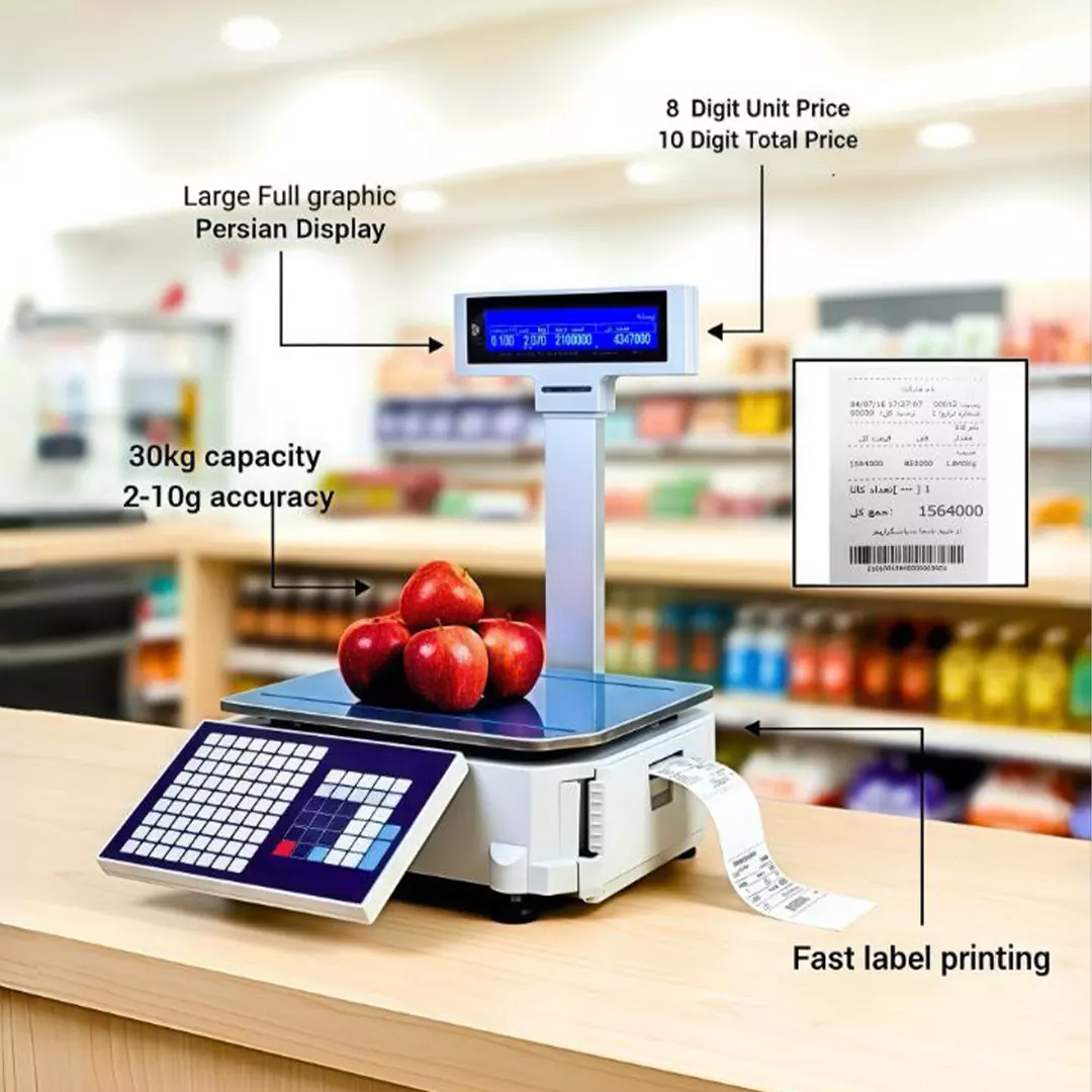 خرید ترازو دیجیتال فاکتور زن فروشگاه صبا مدل DB-100 Pro