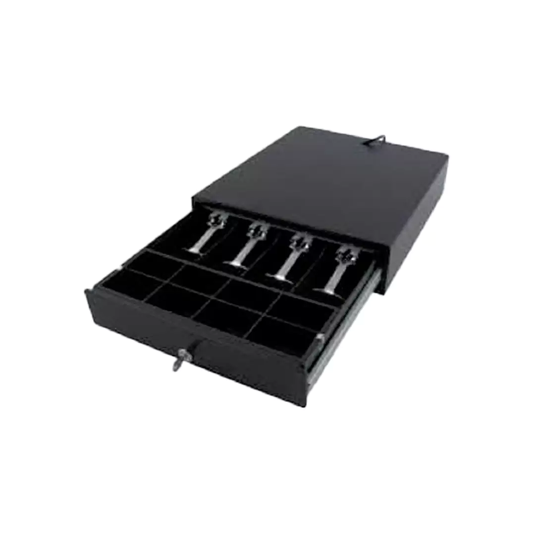 قیمت کشوی پول چهار خونه پلاستیکی مشکی Diba کشوی 4 خونه صندوق فروشگاهی